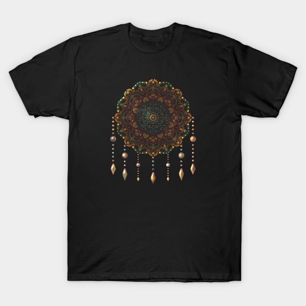 Tribal Mandala Design T-Shirt by SheaBondsArt